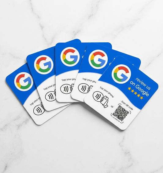 Google Review NFC Kaarten – Set van 5